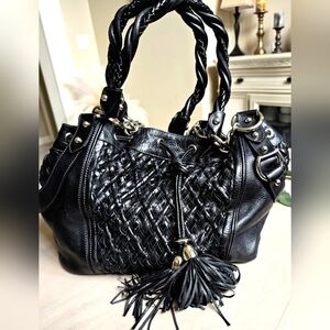 👛 Zac Posen Beatrice Woven Leather Pumpkin Bag With COA